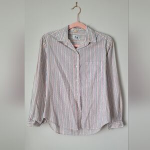 Vintage Lady M Rainbow Striped Blouse